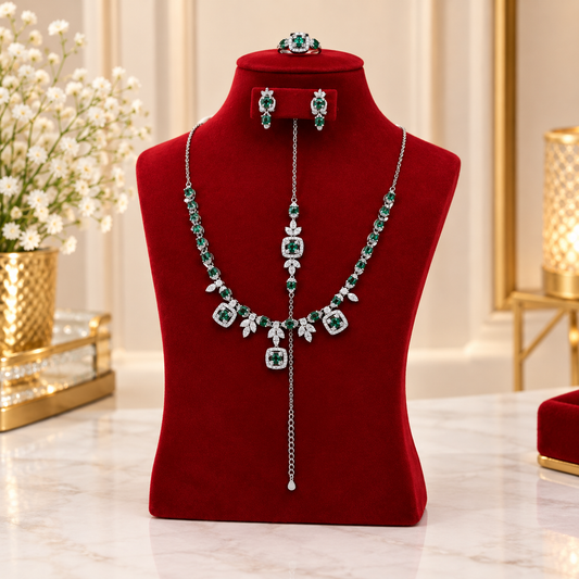 Royal Silver Necklace Set